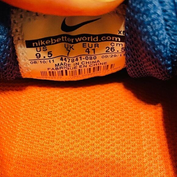 Mint Condition Nike Air Zoom Pegasus 28 Trail Womens 9.5 UIS 41 EUR Blue Orange - Picture 14 of 15